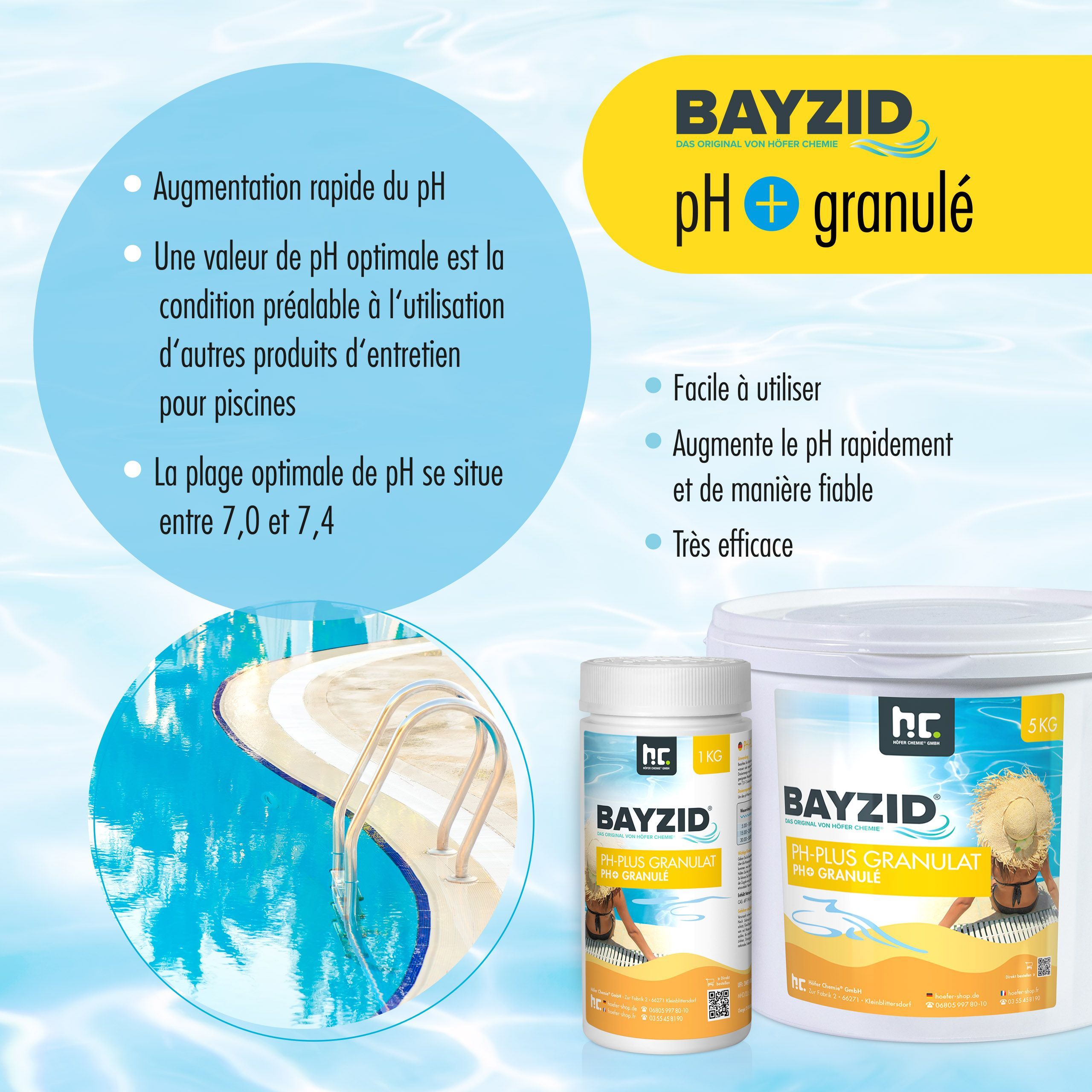 1 Kg Bayzid® pH plus granulé