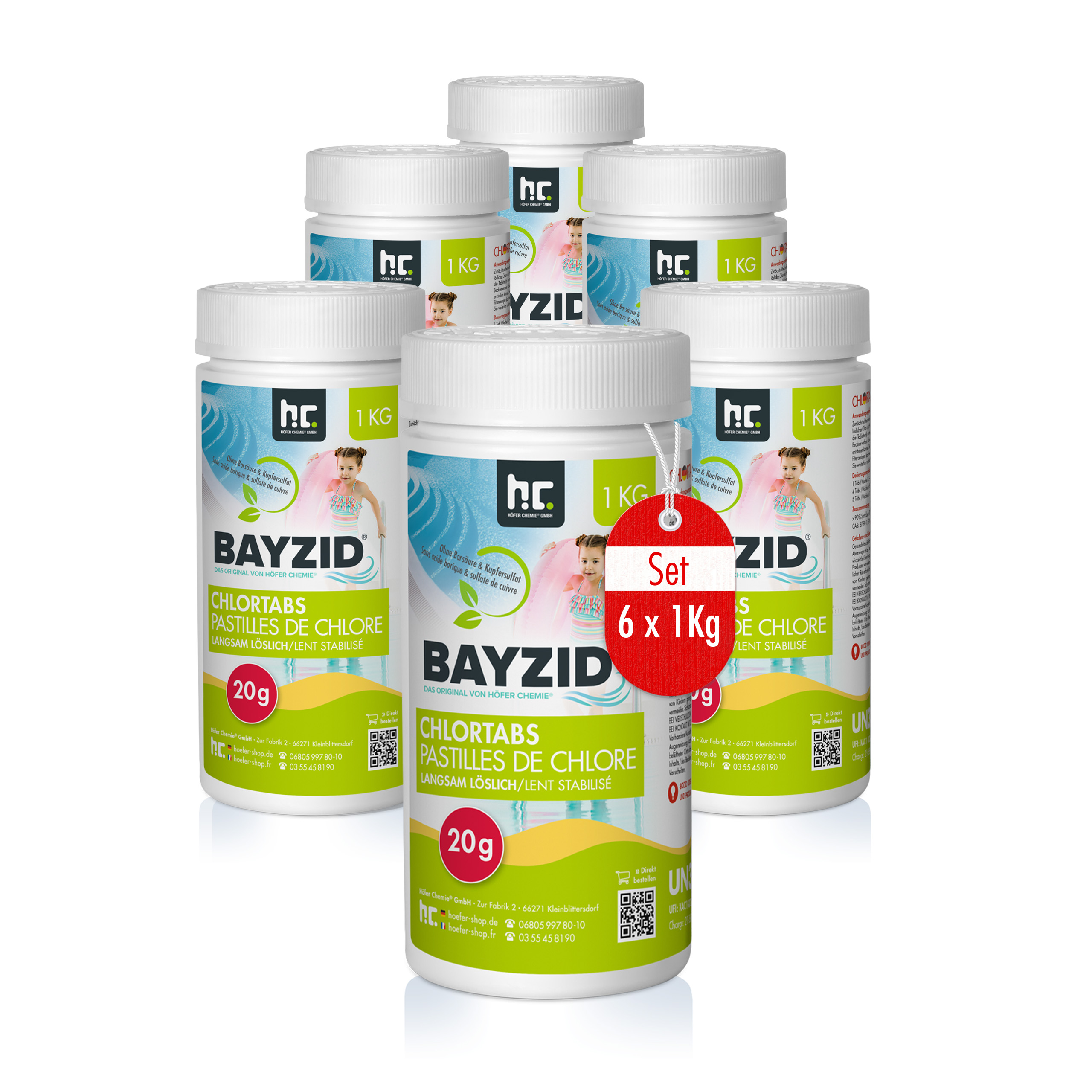1kg Bayzid® Pastilles de chlore lent (20g)