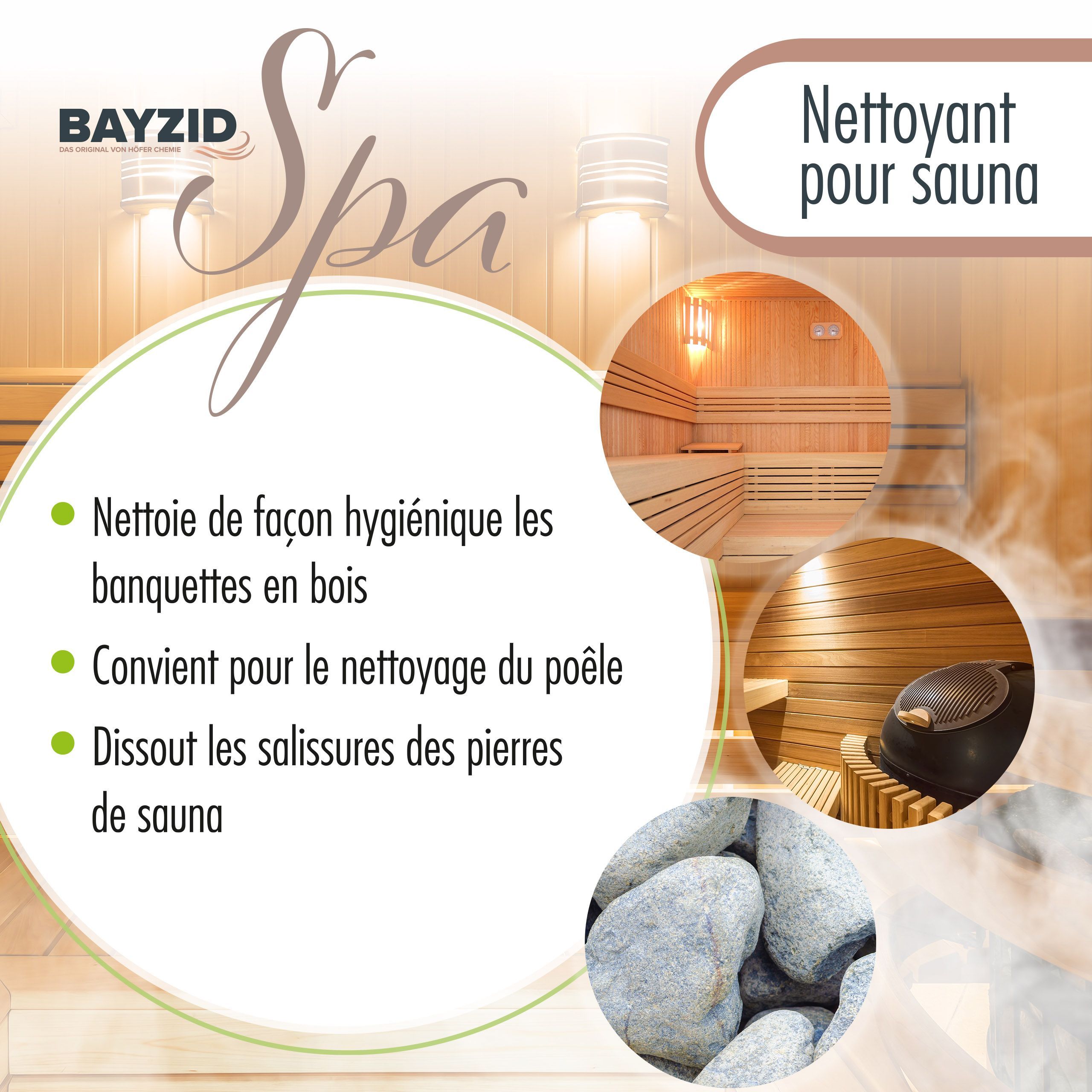 1 L Nettoyant pour sauna avec parfum d'eucalyptus - Concentré hautement concentré