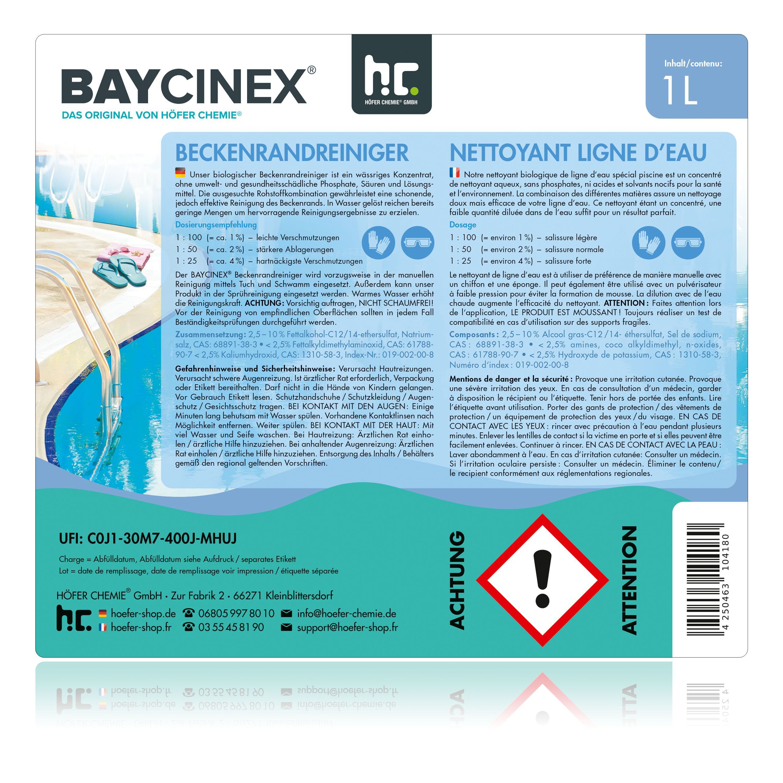 1 L BAYCINEX® Nettoyant ligne d'eau