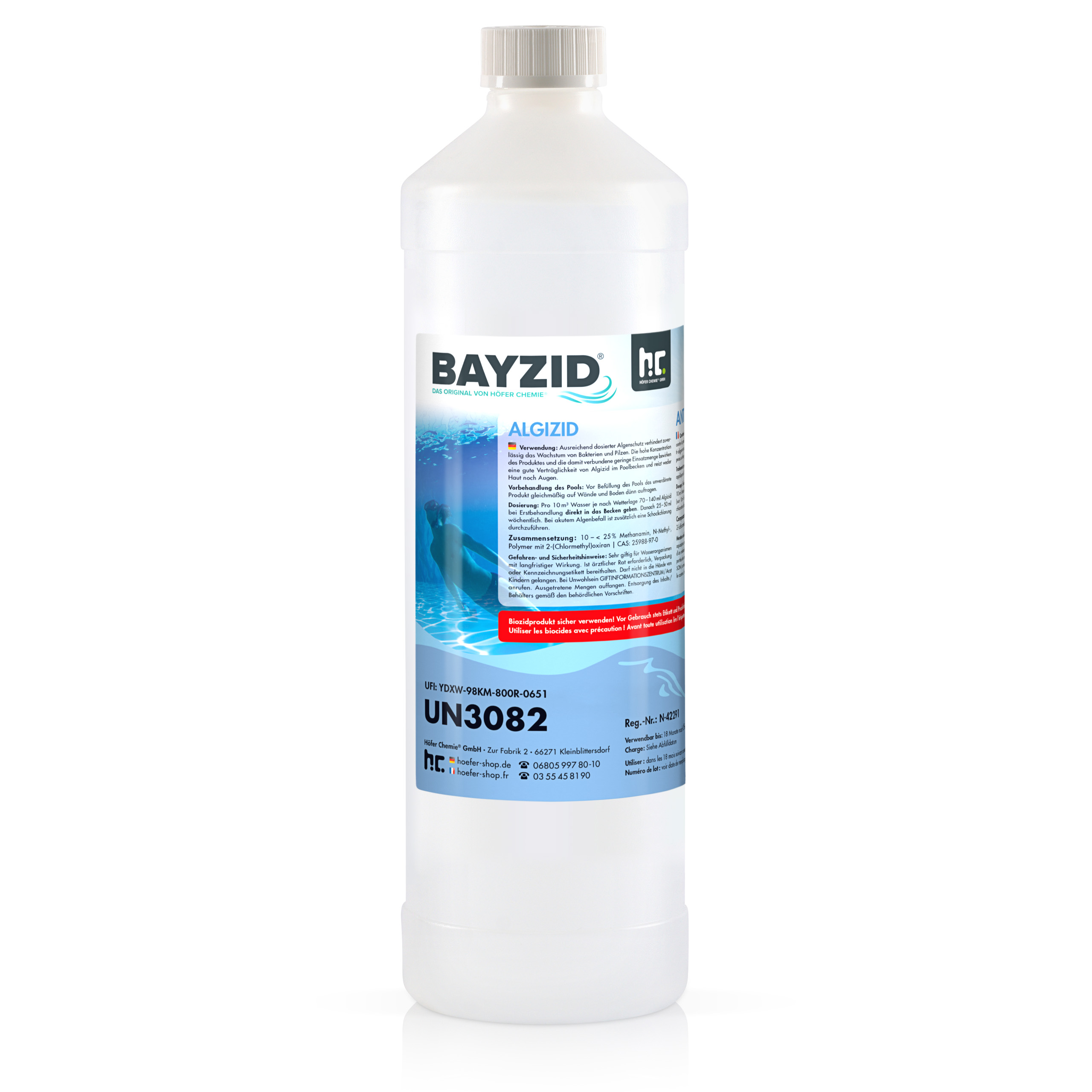 1 L BAYZID® Algicide Prévention des algues pour piscine