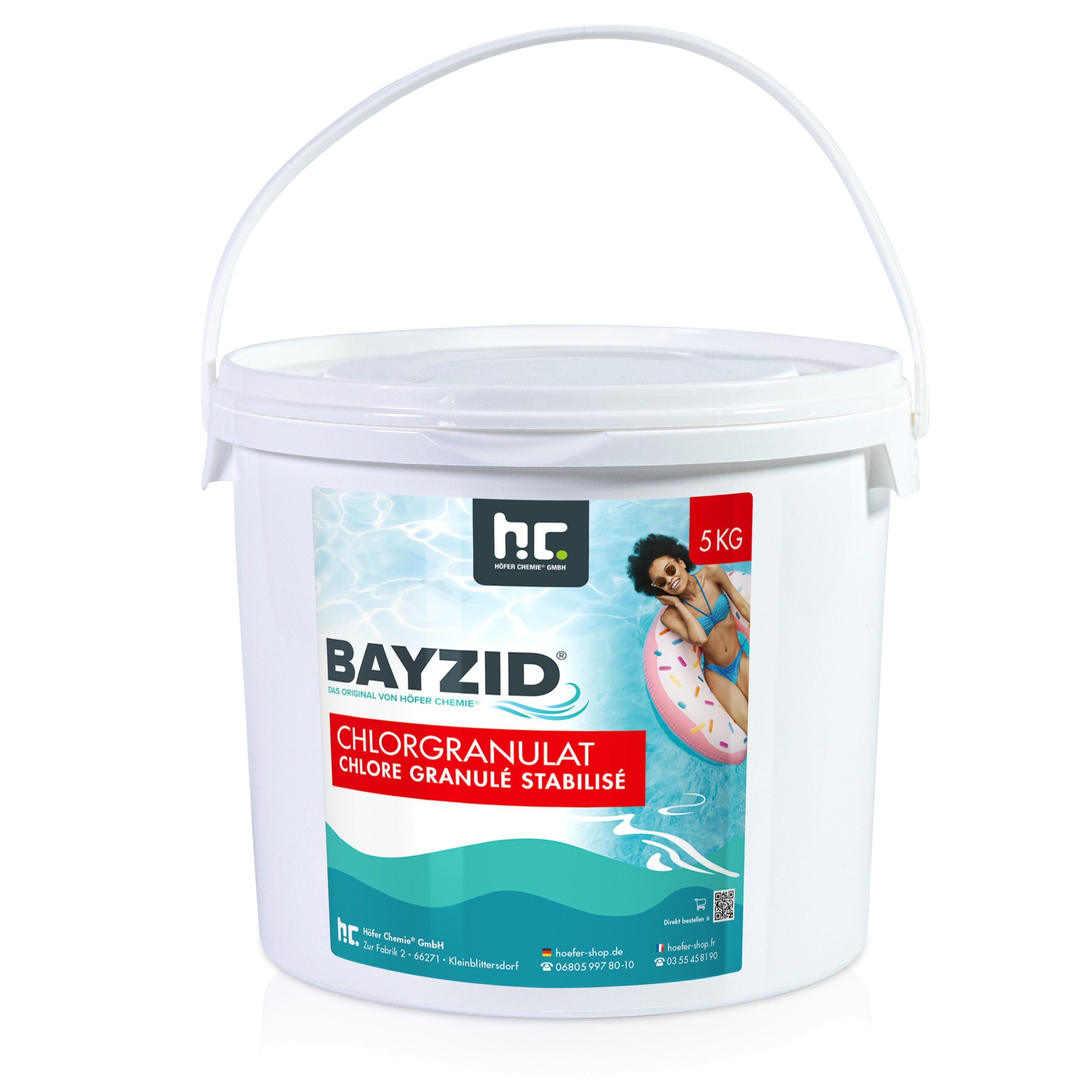 5 kg BAYZID® Granulés de chlore choc pour piscines