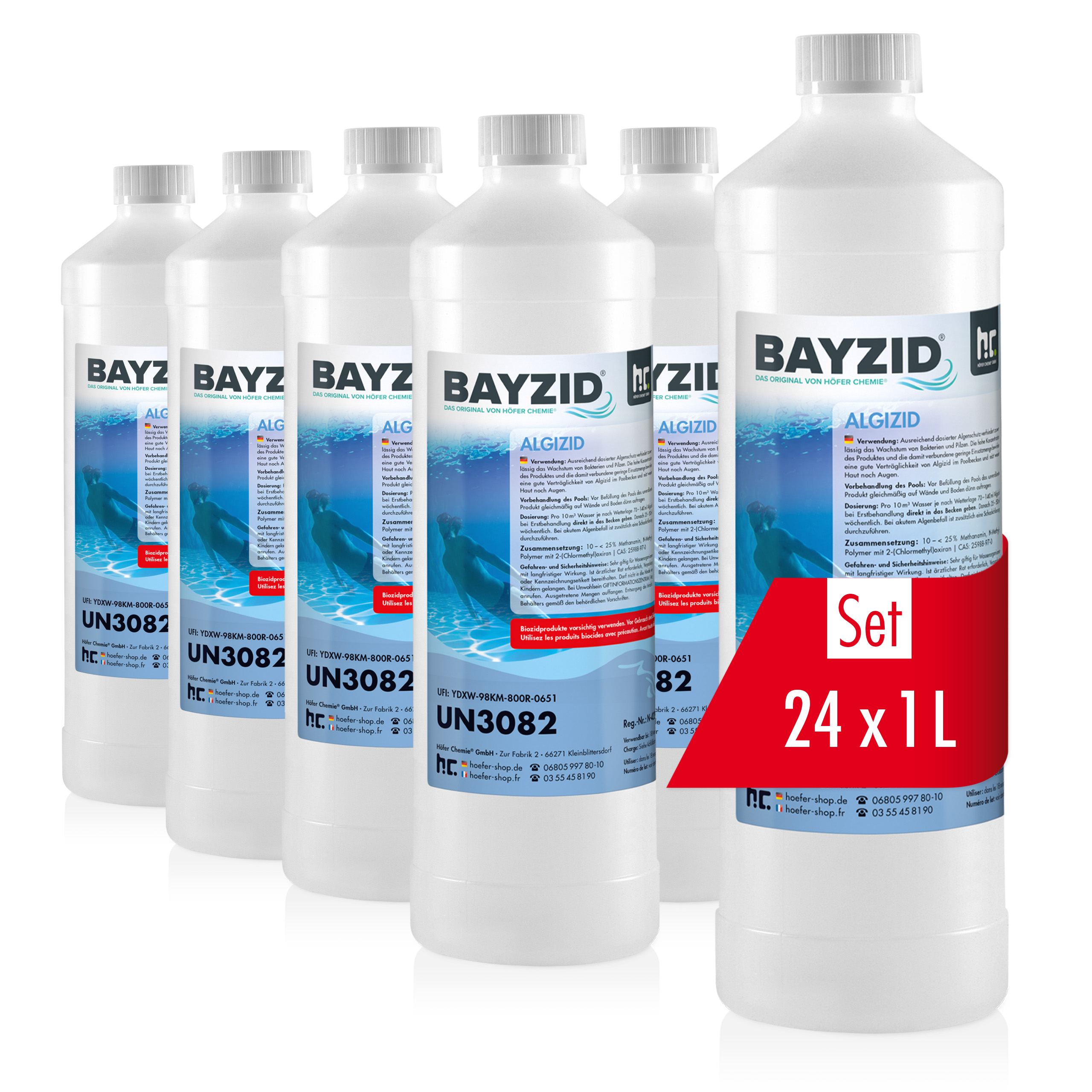 1 L BAYZID® Algicide Prévention des algues pour piscine