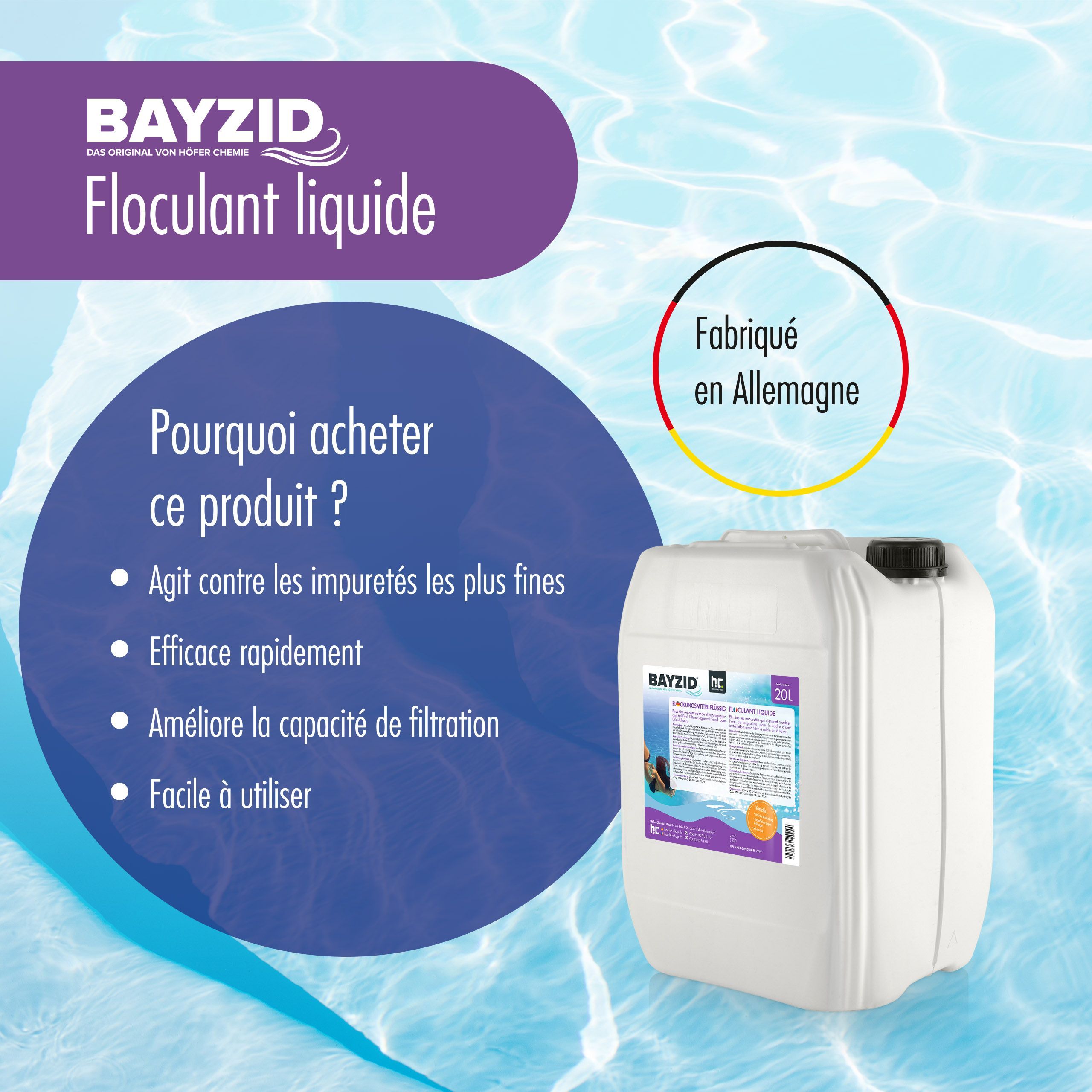 10 L Floculant liquide BAYZID®