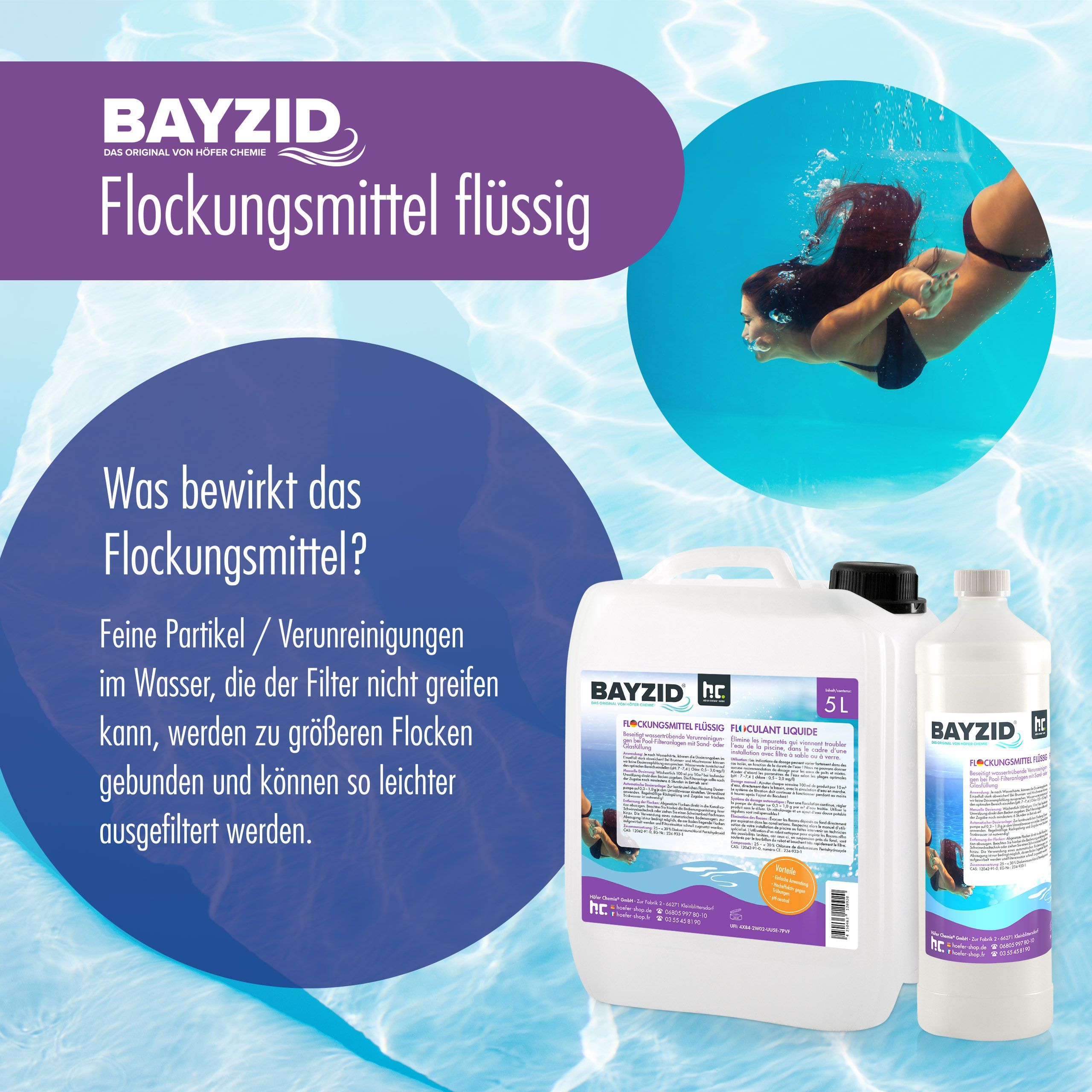 1 L BAYZID® Floculant liquide pour piscine