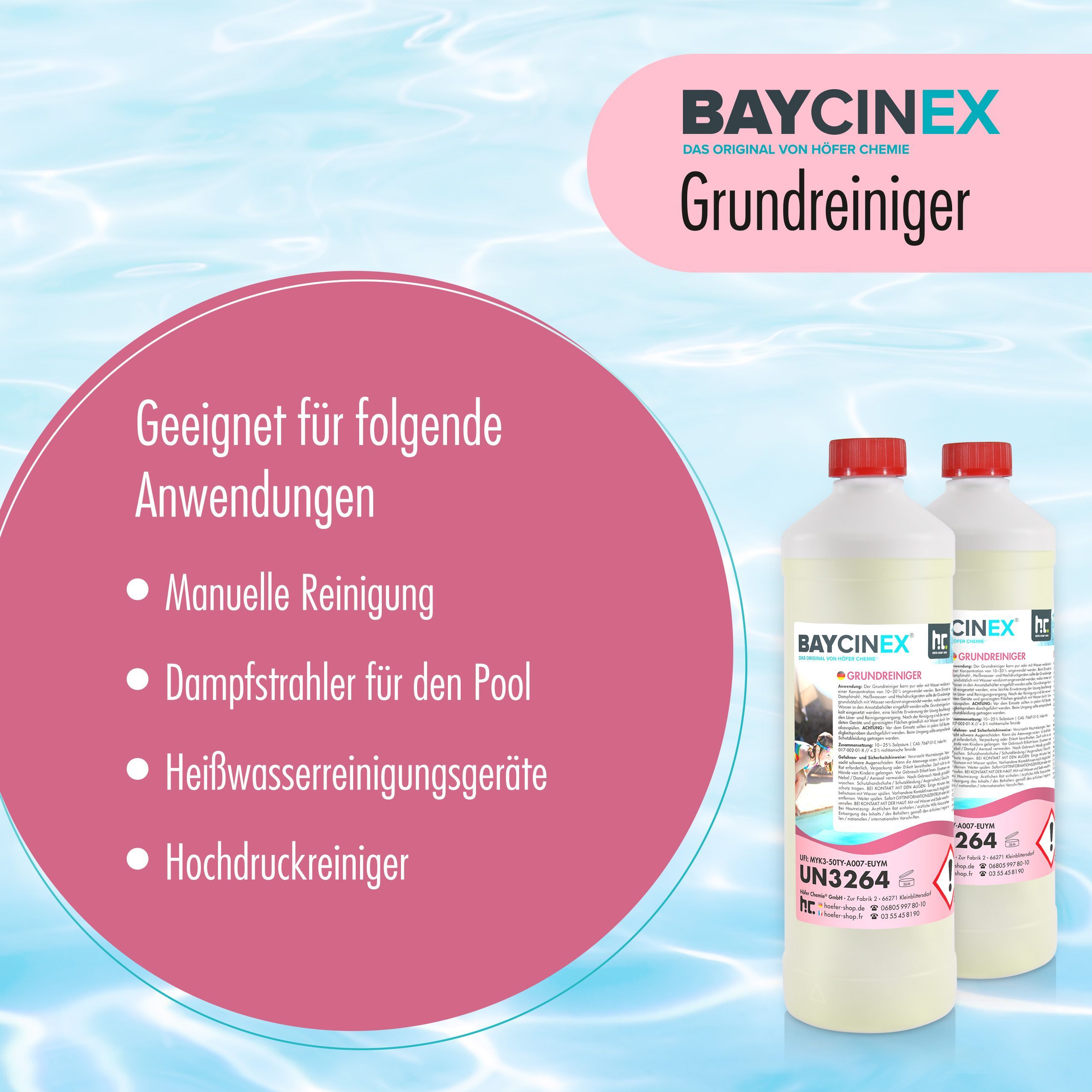 1 L BAYCINEX® Nettoyant liquide pour piscine
