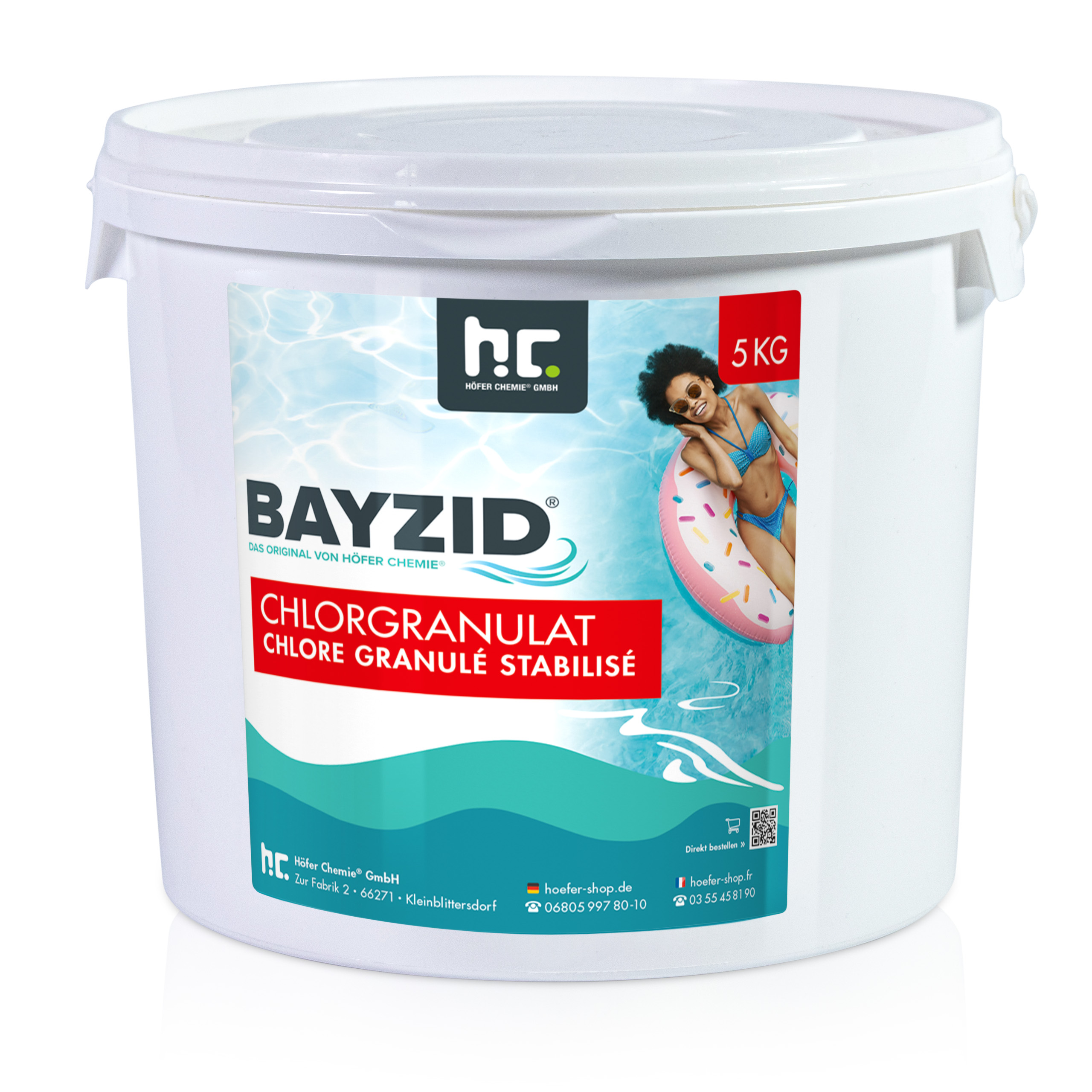 5 kg BAYZID® Granulés de chlore choc pour piscines