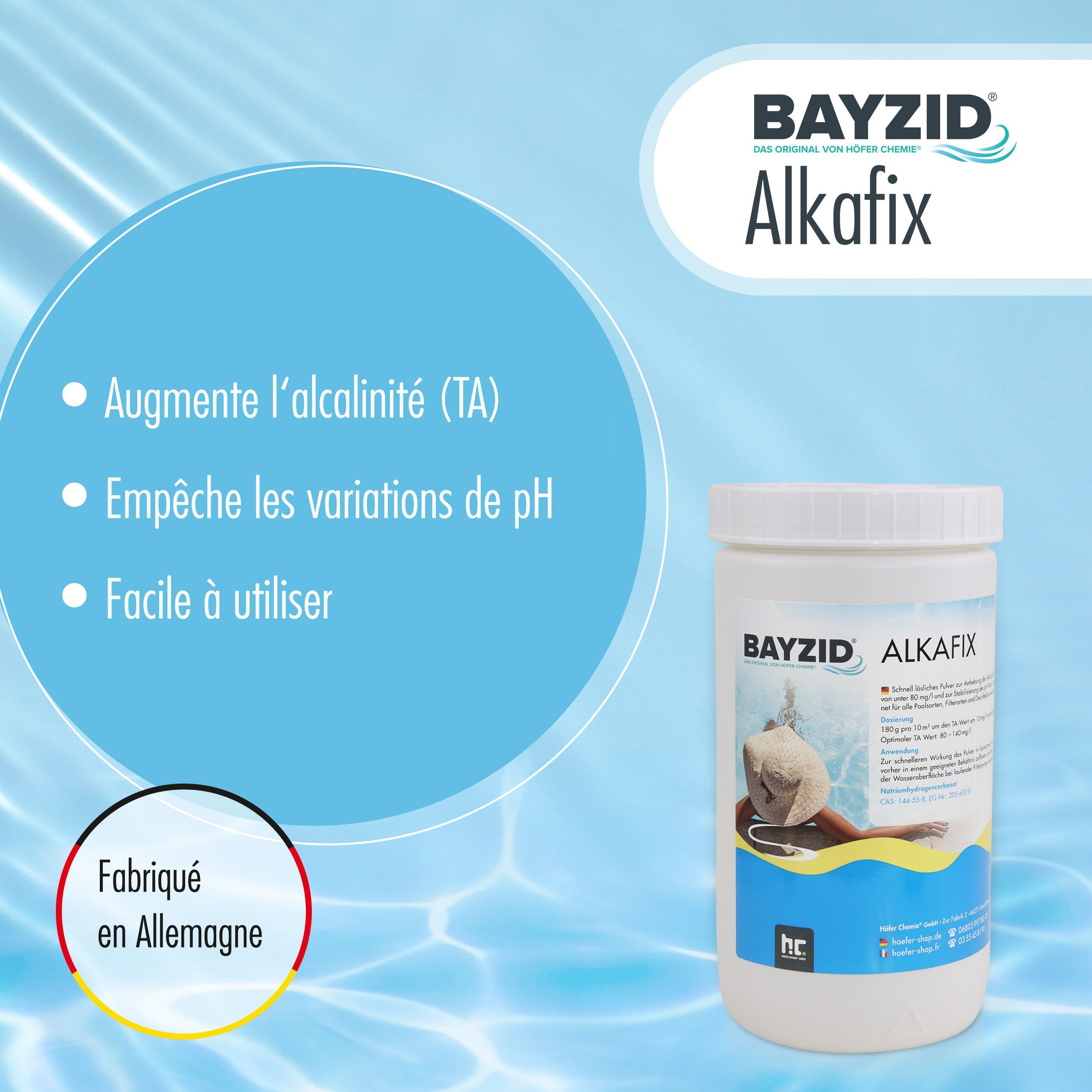 1 kg BAYZID® Alkafix pour augmenter l'alcalinité (TA)
