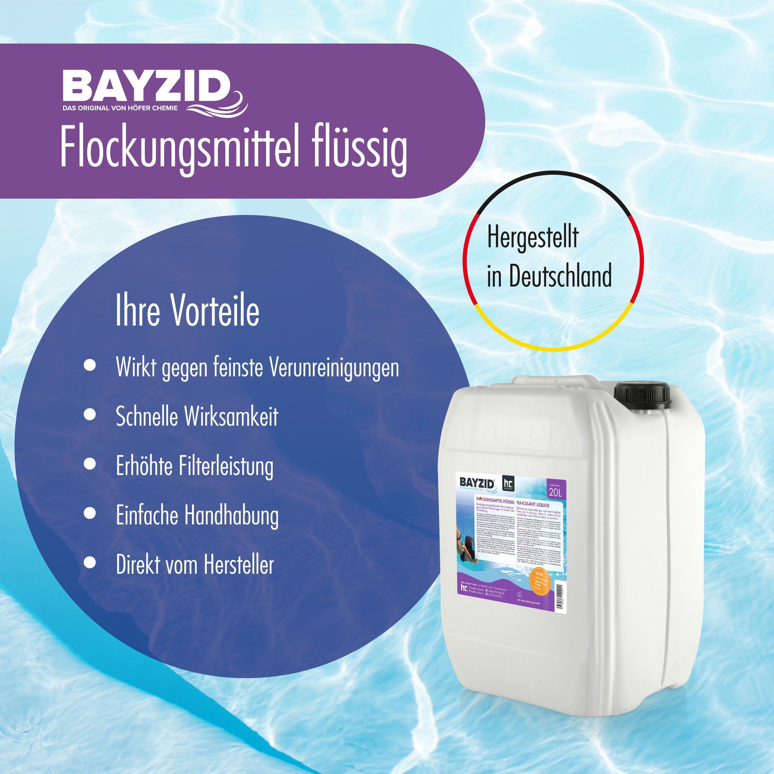 5 L BAYZID® Floculant liquide pour piscines