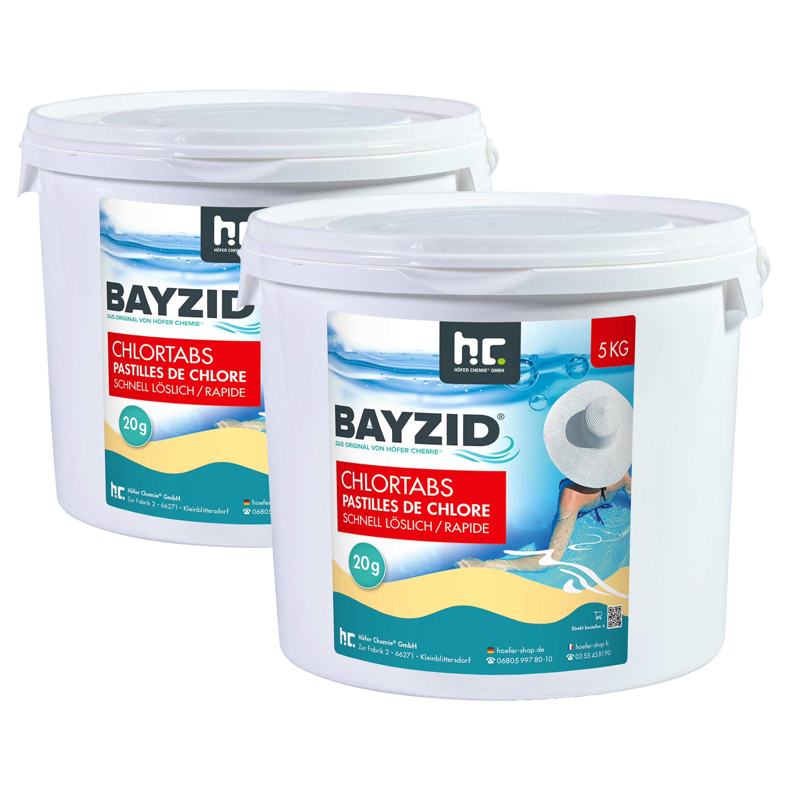5 kg BAYZID® Pastilles de Chlore choc 20g