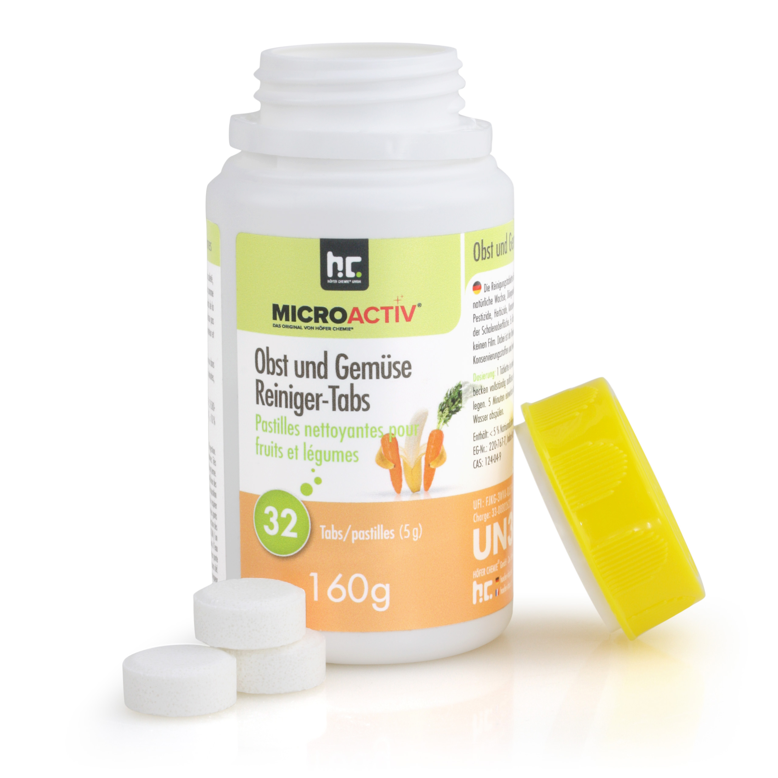 160 g Microactiv® Nettoyant pour fruits et légumes en pastilles
