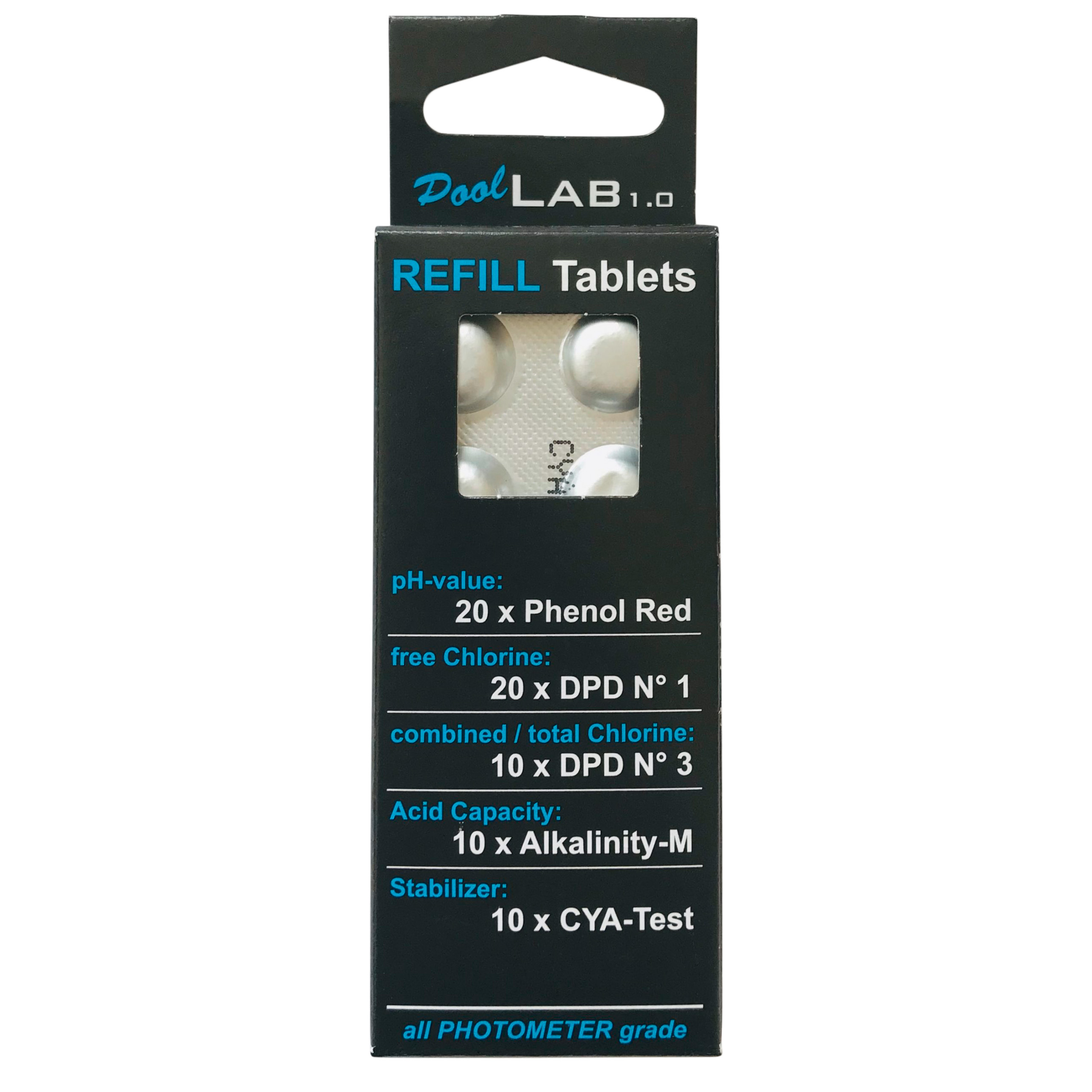 Kit de recharges pour testeur électronique pour piscines - Photomètre Pool-Lab 9 en 1