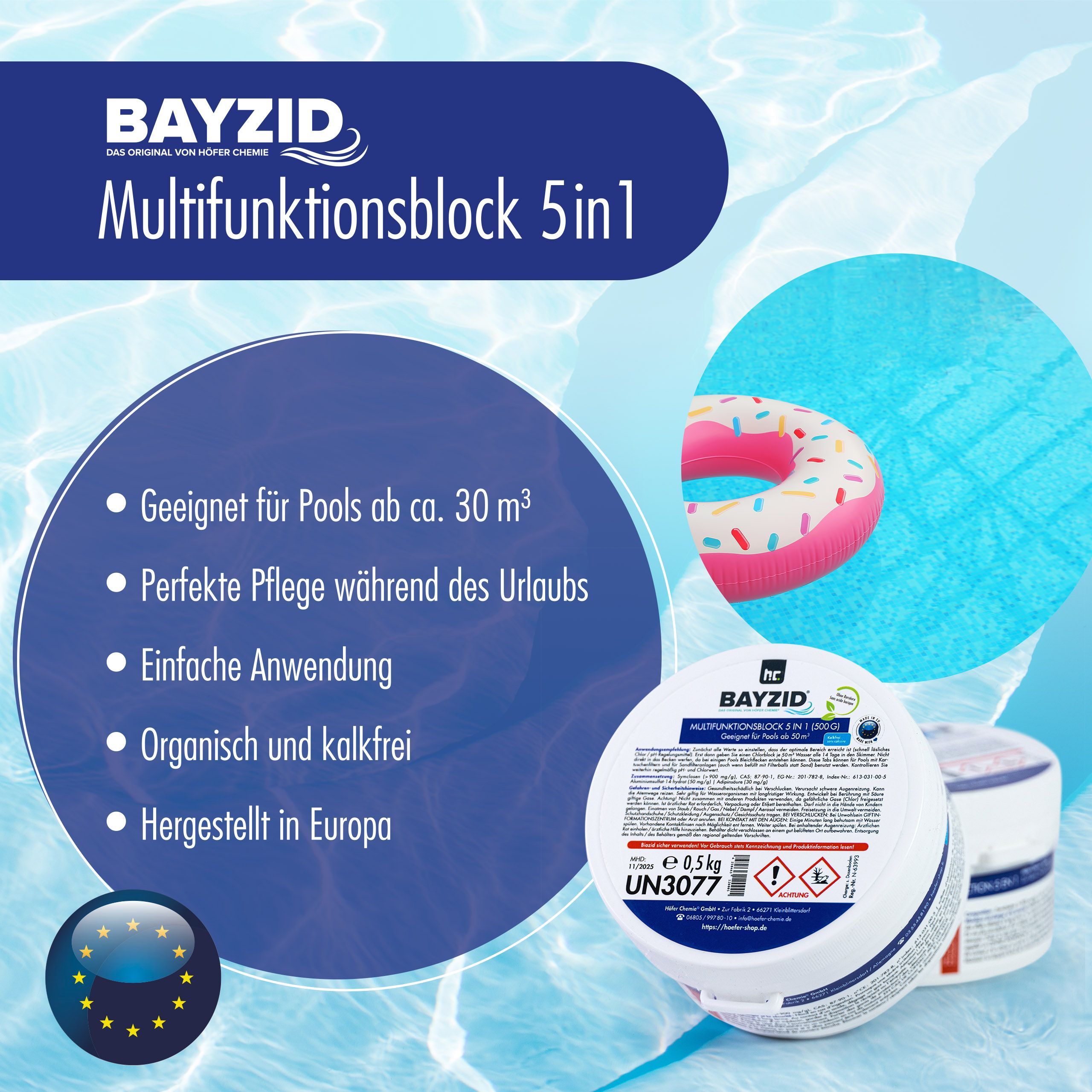 Bayzid® Chlore multifonction, bloc de 500g
