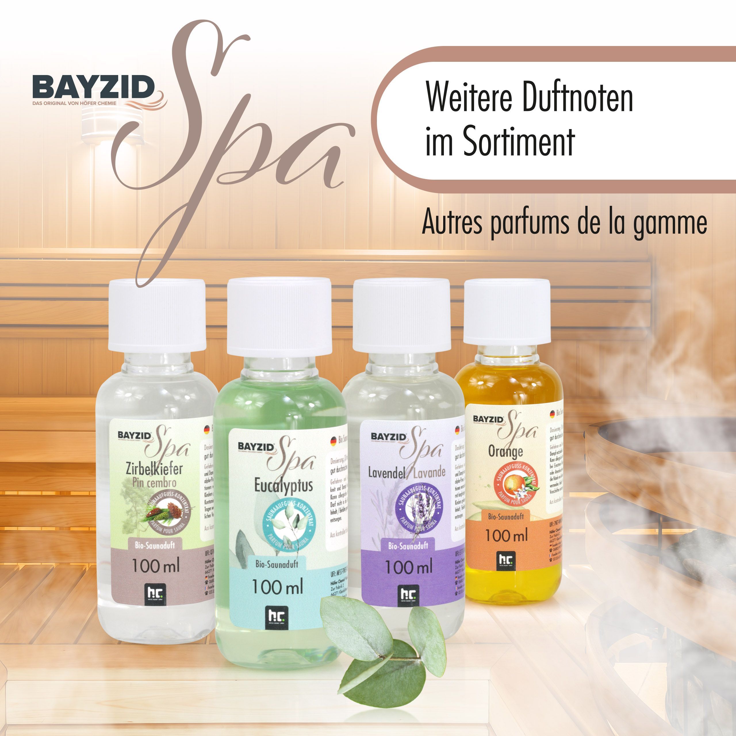 1L Parfum de Sauna BAYZID® SPA Mélisse