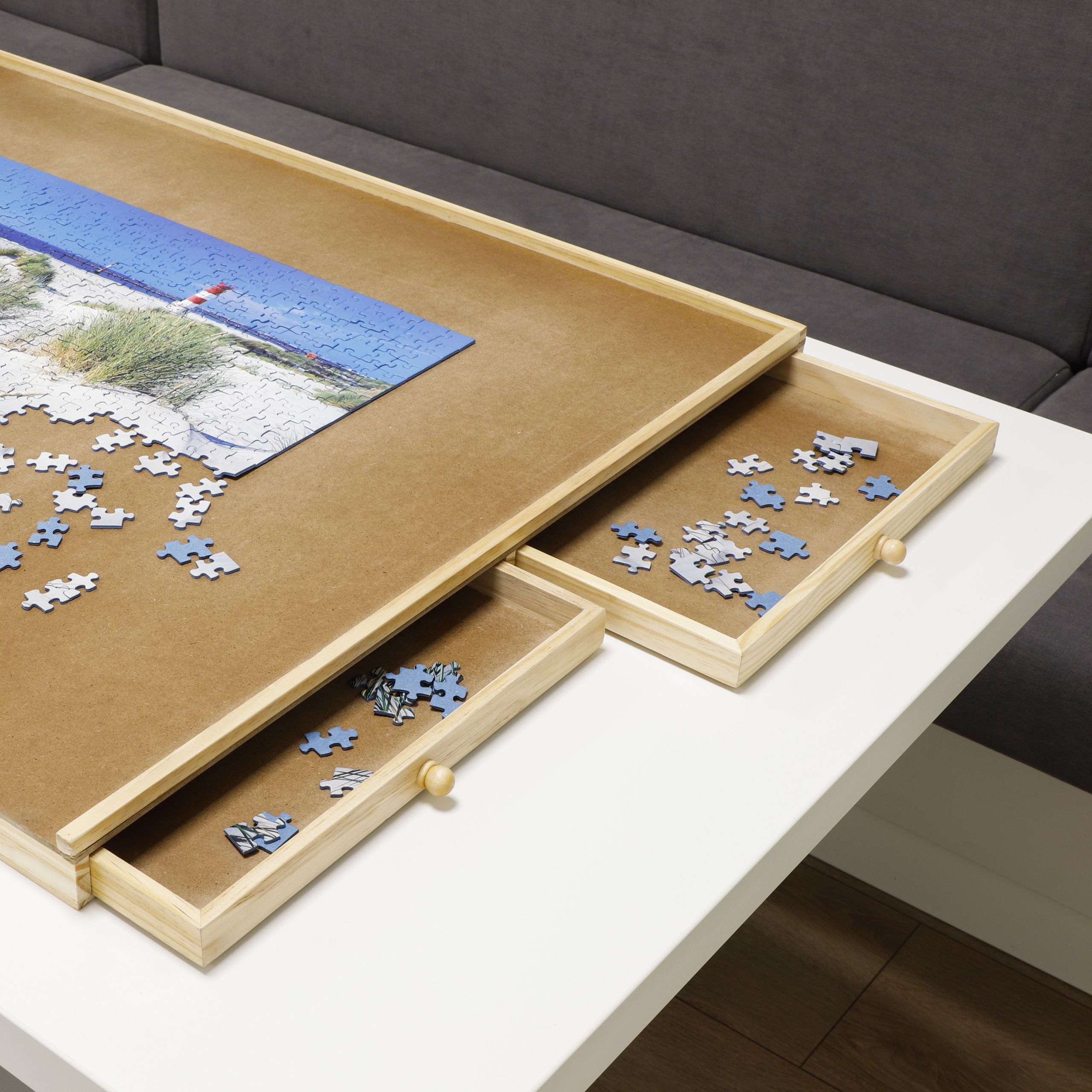 Plateau pour puzzle avec tiroirs